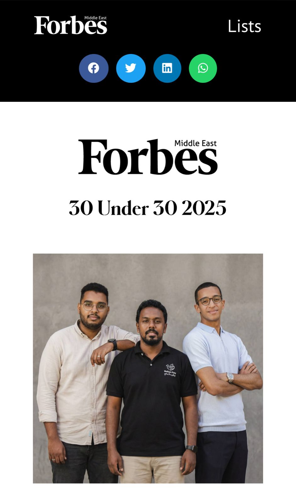 Forbes 30 Under 30